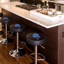 Load image into Gallery viewer, Custom Embroidered Bar Stool Cover (Black PU Leather) – 6” Logo | FREE Digitizing | Stretch Fit