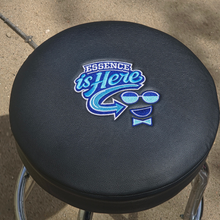 Load image into Gallery viewer, Custom Embroidered Bar Stool Cover (Black PU Leather) – 6” Logo | FREE Digitizing | Stretch Fit