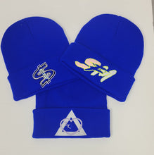 Load image into Gallery viewer, Glow in the Dark Knit Beanie Winter Cuff Hat with Custom Graphic With Digitizing or Text