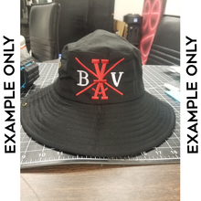 Load image into Gallery viewer, Bucket Hat Wide Brim Boonie Hat with Custom Embroidery Design With Digitizing or Text SMALL/ MEDIUM