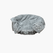 Load image into Gallery viewer, Oval Dog Bed Plush Fur Medium with Custom Embroidery Text or Graphic