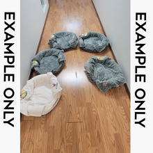 Load image into Gallery viewer, Oval Dog Bed Plush Fur Medium with Custom Embroidery Text or Graphic