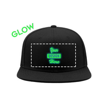Load image into Gallery viewer, Glow in the Dark Snapback Hat Custom Embroidery with Digitizing or Text